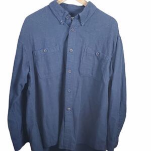 Duluth Trading Company Midnight Blue Fleece Button Down Shirt
